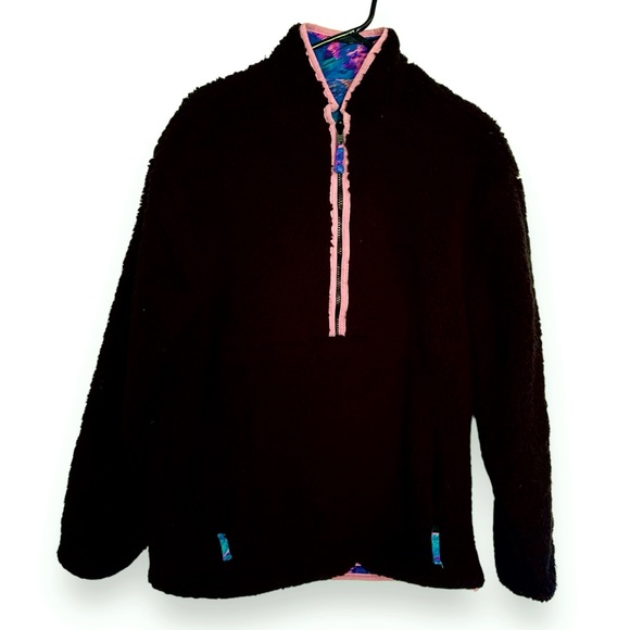 Chubbies Reversible Retro Print Pullover Anorak Jacket with Fleece Lining - Picture 2 of 6